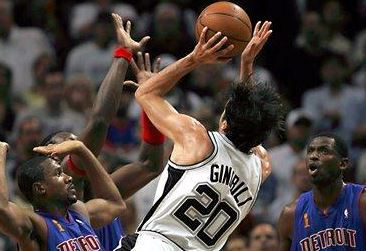 2004-2005NBA总决赛第二场：马刺VS活塞