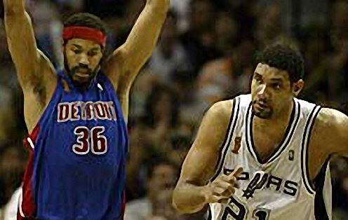 2004-2005NBA总决赛第一场：马刺VS活塞
