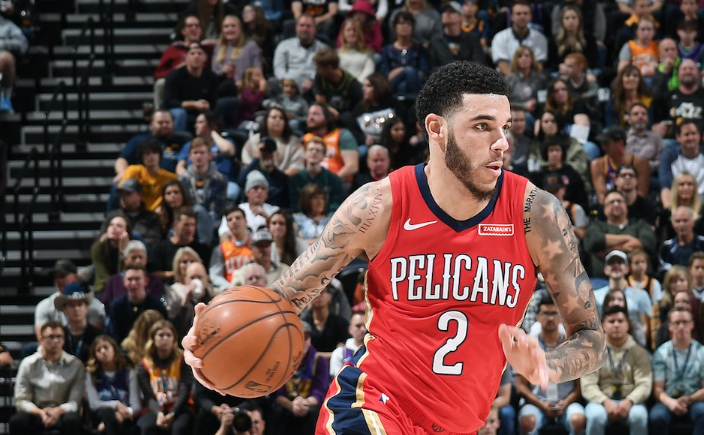 朗佐-鲍尔职业生涯第二次得到20分10助攻