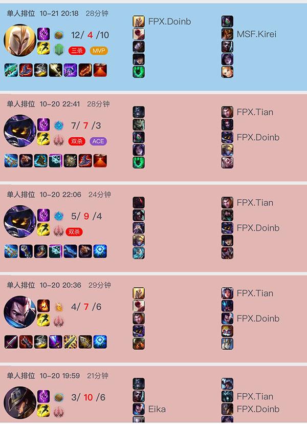 doinb持续练习 英雄池开始更新 小法师安排上了