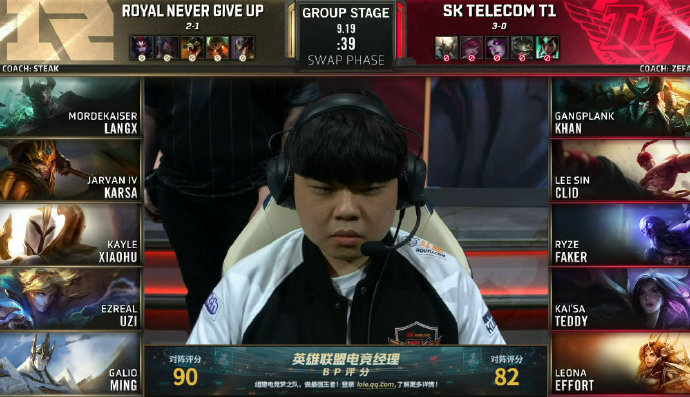 小组第二轮C组赛果：SKT出线RNG止步